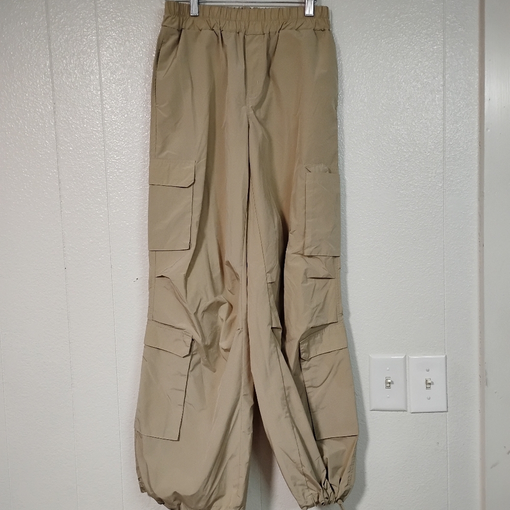 Madden NYC XS Parachute Cargo Dance Pants Drawstring Ankle Or Wide Leg